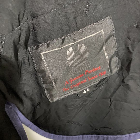 Belstaff Silver Label Black Coated Zip Up Vest Navy Trim Sz 44 (US 10/L) - Picture 13 of 15